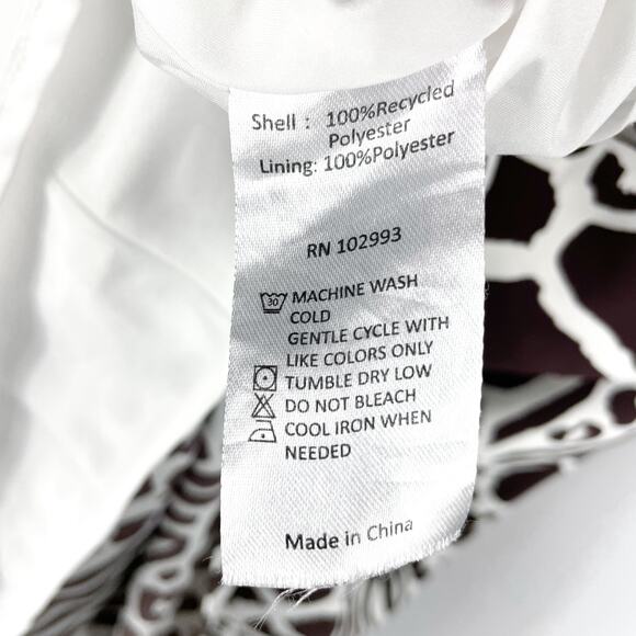 Adam Lippes Animal Print Silk Slip Dress White Brown V-Neck Sleeveless Sz 4 - Picture 11 of 12